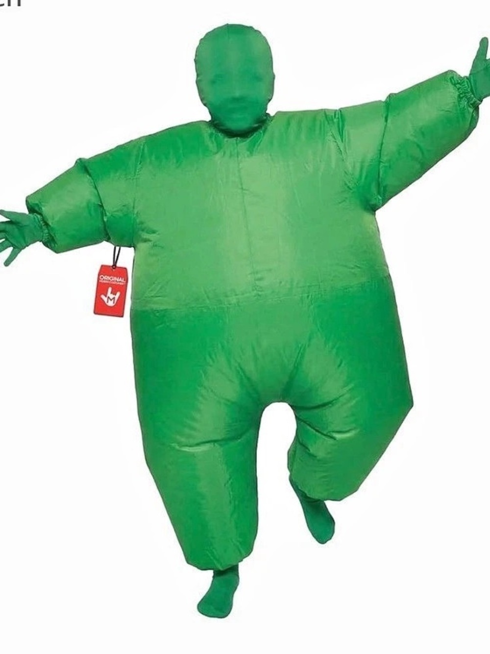 Spirit Halloween Super Skins Inflatable Blimp Suit Green Kids One Size NWT